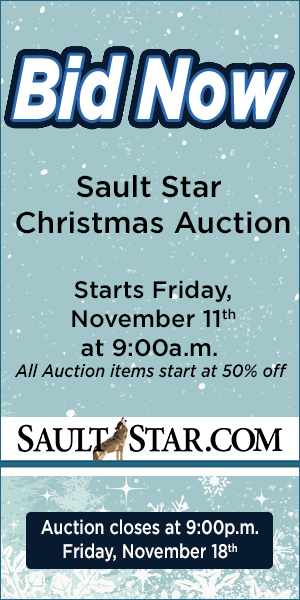 Sault Star Christmas Auction starts Friday, November 11th at 9:00am. All auction items start at 50% off